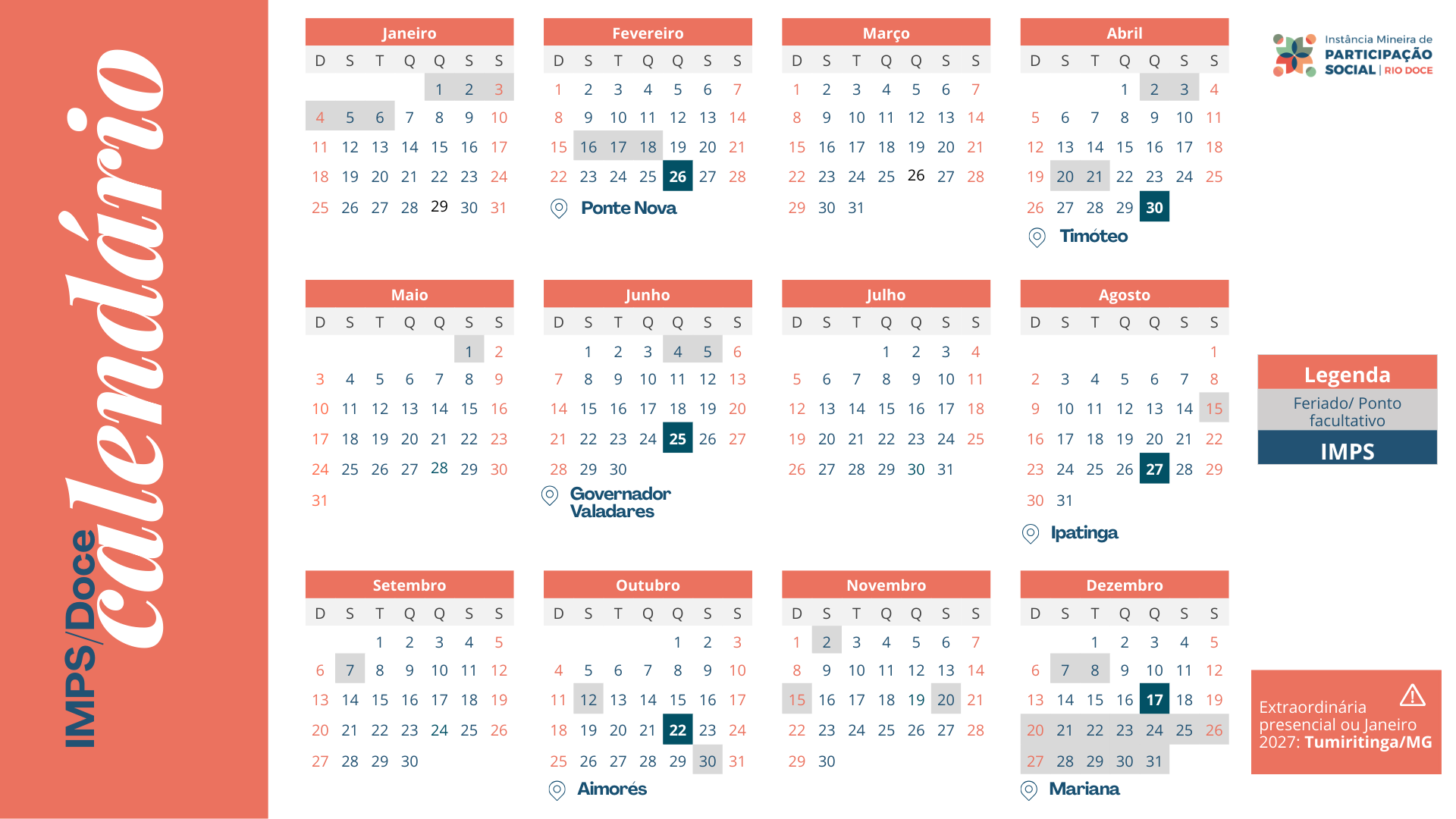 Calendário IMPS