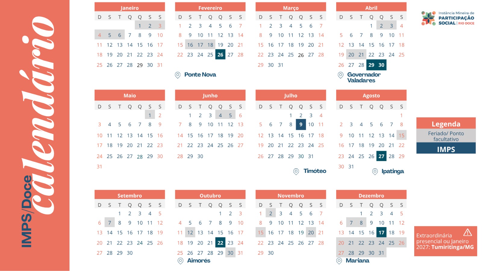 Calendário 2026