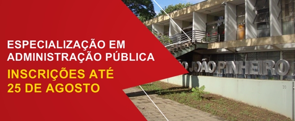 Fundação João Pinheiro recebe inscrições para Especialização em Administração Pública