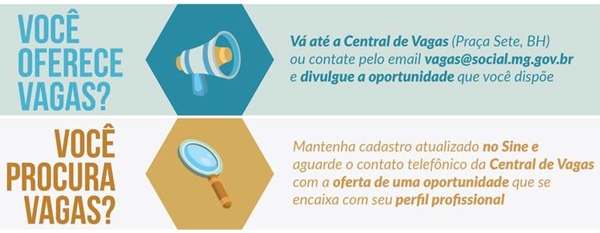 Central de Vagas de emprego do Governo de MG encurta caminho entre empregador e profissional