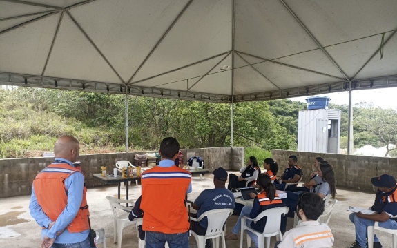 Simulado de emergência de barragens em Nazareno