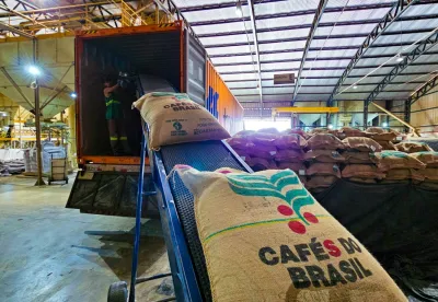 Sacas de café para exportação