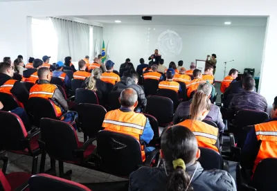 Curso de Processos e Procedimentos em Defesa Civil sendo realizado em Barbacena
