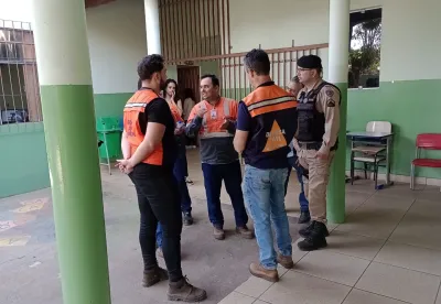 Simulado de emergência em escola em São Gonçalo do Abaeté