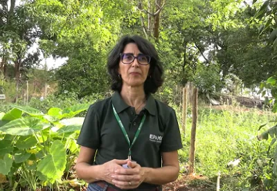 Foto mostra pesquisadora da Epamig e coordenadora do evento, Marinalva Woods