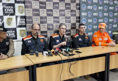 Coletiva de Imprensa do Governo de Minas Gerais com as Forças de Segurança do Estado em Juiz de Fora.