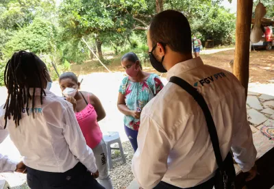 Técnicos da FGV em trabalho do PTR