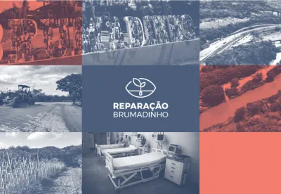 Montagem de fotos sobre as ações do Acordo de Reparação