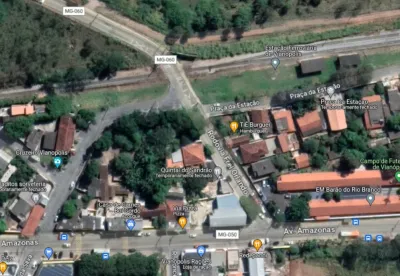 Imagem de satélite da região das obras em Betim