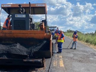 Obras na MGC-497 entre Uberlândia e Prata - Abril de 2022