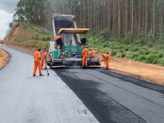 Obras na MG 262 entre Barão de Cocais e Caeté - Dezembro de 2022