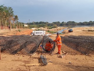 Obras na MG-402 entre Pintópolis e Urucaia - Outubro de 2022