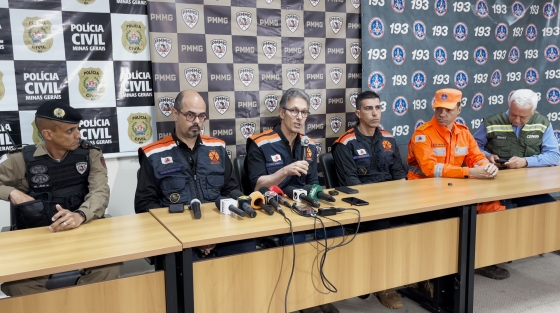 Coletiva de Imprensa do Governo de Minas Gerais com as Forças de Segurança do Estado em Juiz de Fora.