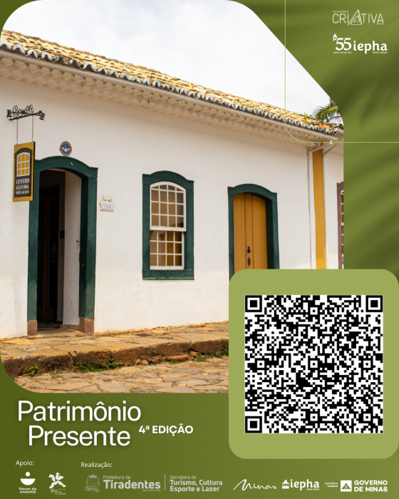 Foto Rua Direita em Tiradentes e QR Code