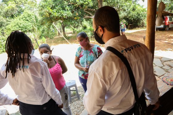 Técnicos da FGV em trabalho do PTR