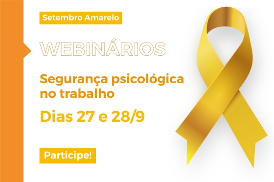 Setembro Amarelo: Seplag-MG promove webinários sobre segurança psicológica no trabalho