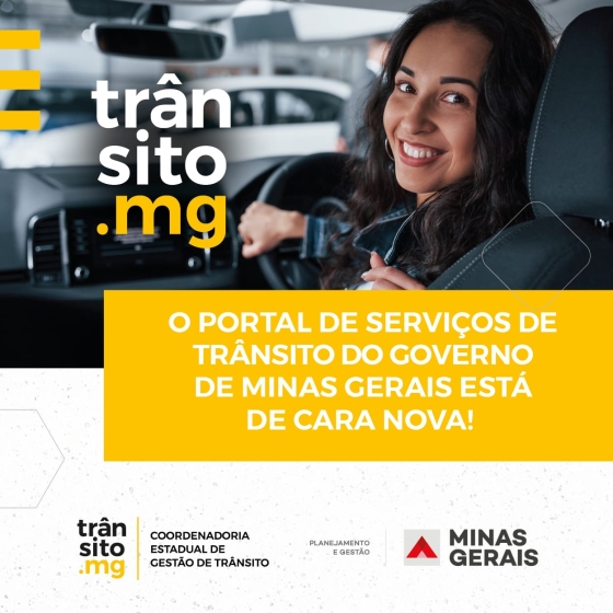 Portal de serviços de trânsito do Governo de Minas está de cara nova 