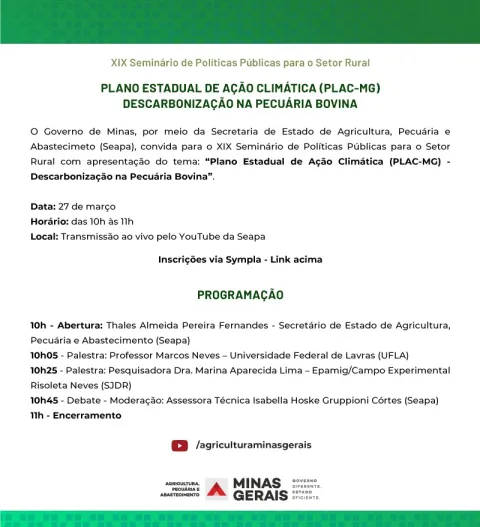Seminário trará palestrantes para discutir técnicas de manejo e alimentação para reduzir a emissão de gases pelos bovinos
