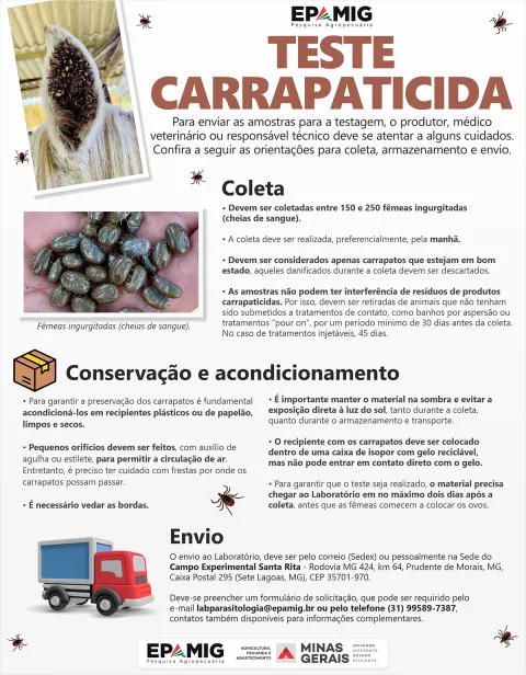 Orientações para coleta, armazenamento e envio