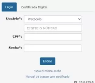 Selecionar protocolo