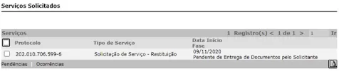 Tela de confirmação