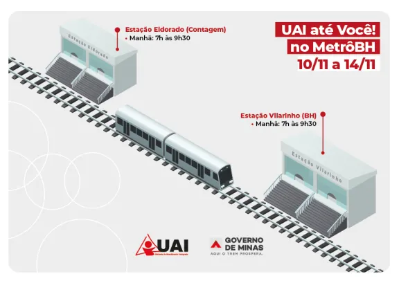 Governo de Minas orienta passageiros do metrô de BH sobre emissão de carteira de identidade nas UAIs