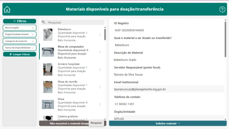 Interface da Bolsa 2.0