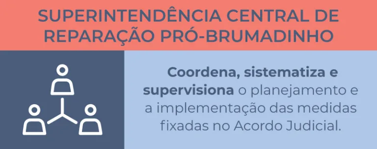 Infográfico Superintendência Central de Reparação Pró-Brumadinho